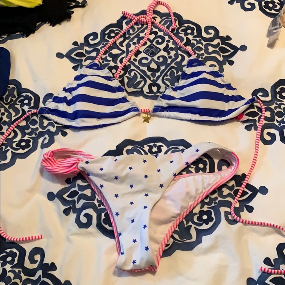 Victoria secret American flag bikini set